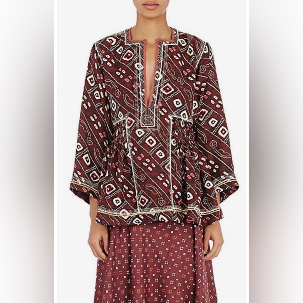 Isabel Marant Georgette Silk Topaz Tunic - Blouse